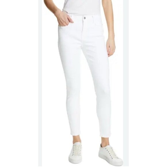Frame Denim White Skinny Karlie Crop Ankle Jeans Sz 26 Stretch Casual Summer - Picture 1 of 6